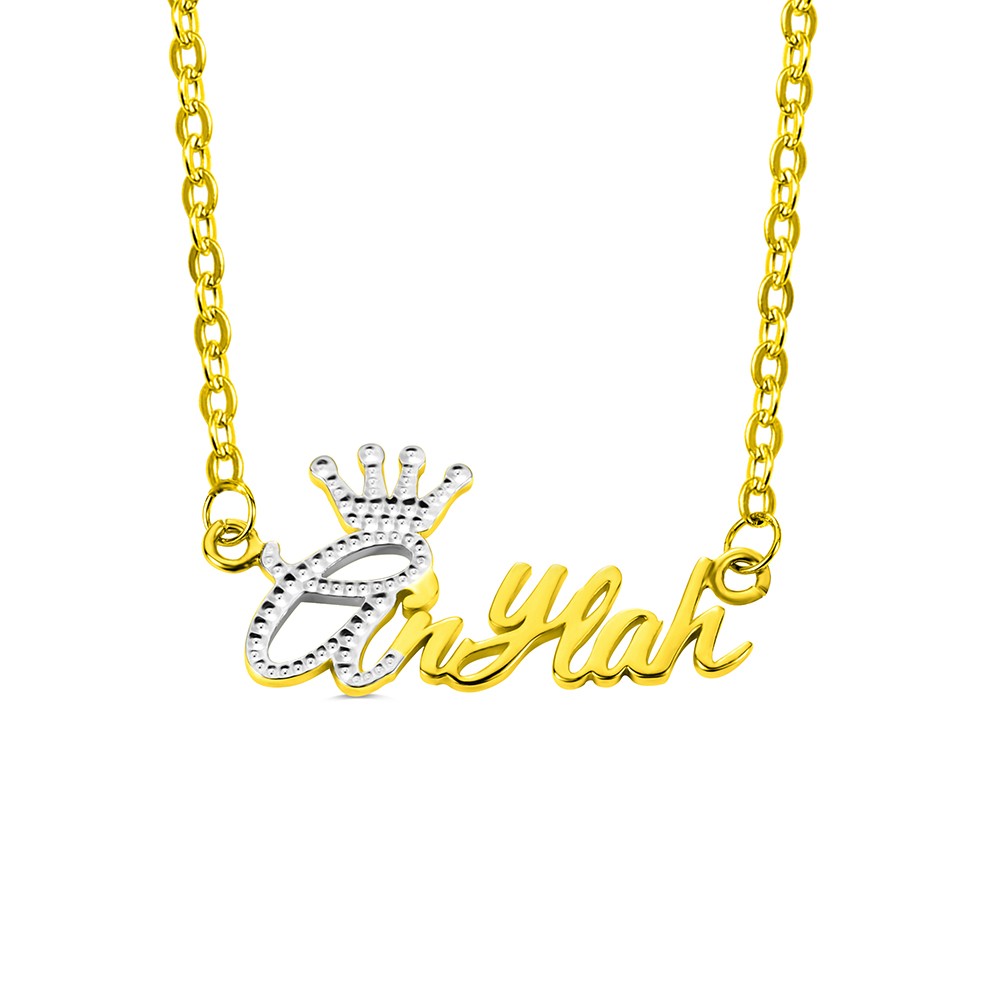 Gepersonaliseerde naam ketting met kant