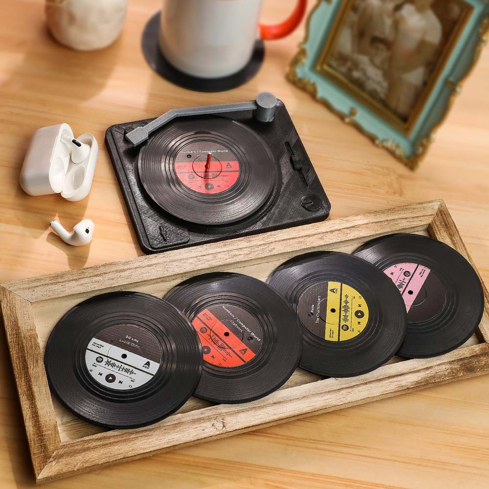 Custom Spotify Code Vinyl Coasters