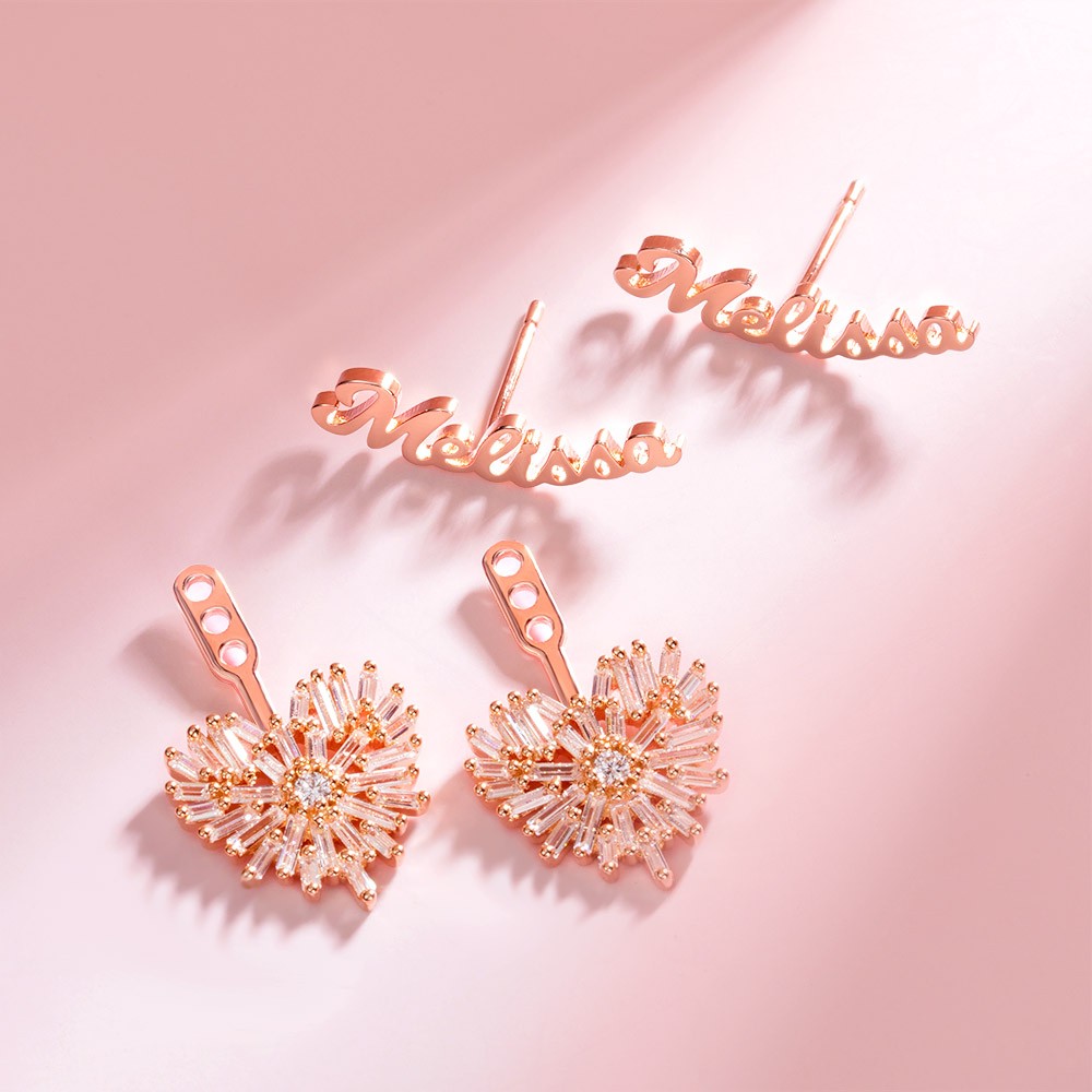 personalized name earrings