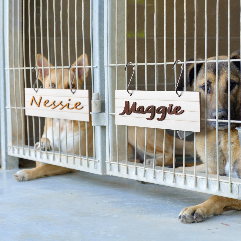 wooden pet sign