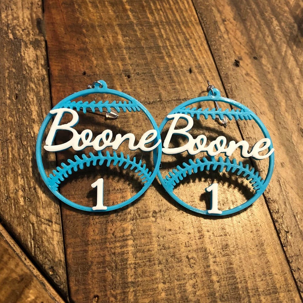 Boucles d'oreilles personnalisées imprimées en 3D