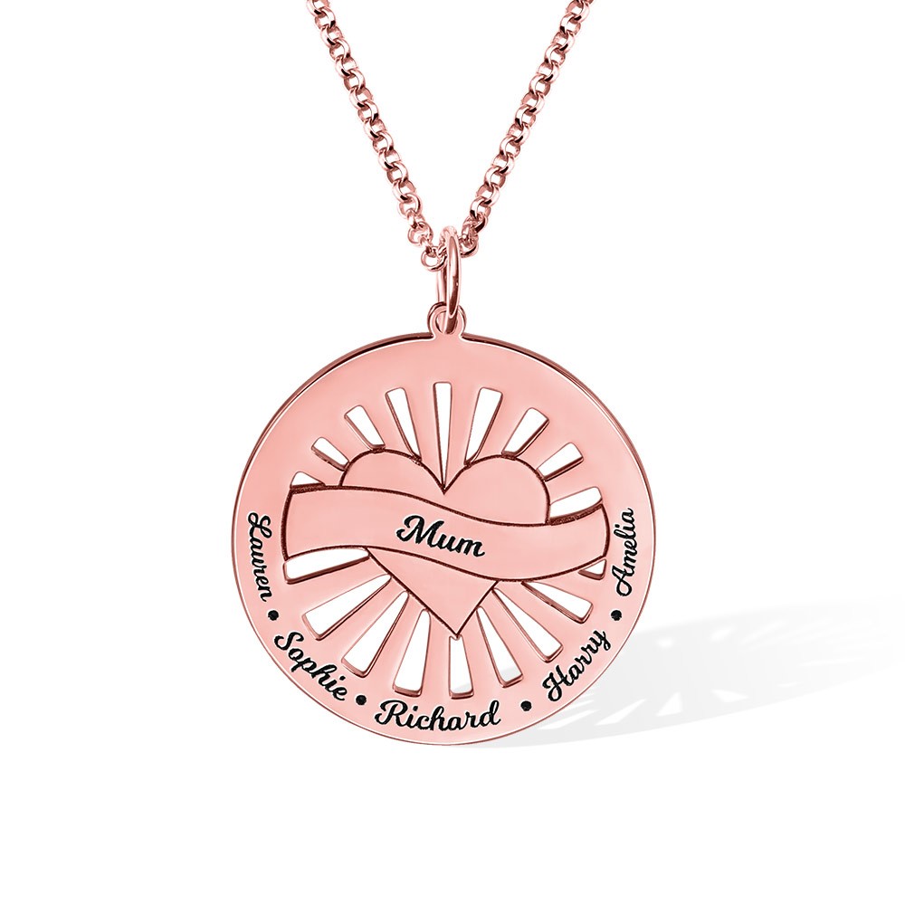 Grandma Circle Pendant Necklace