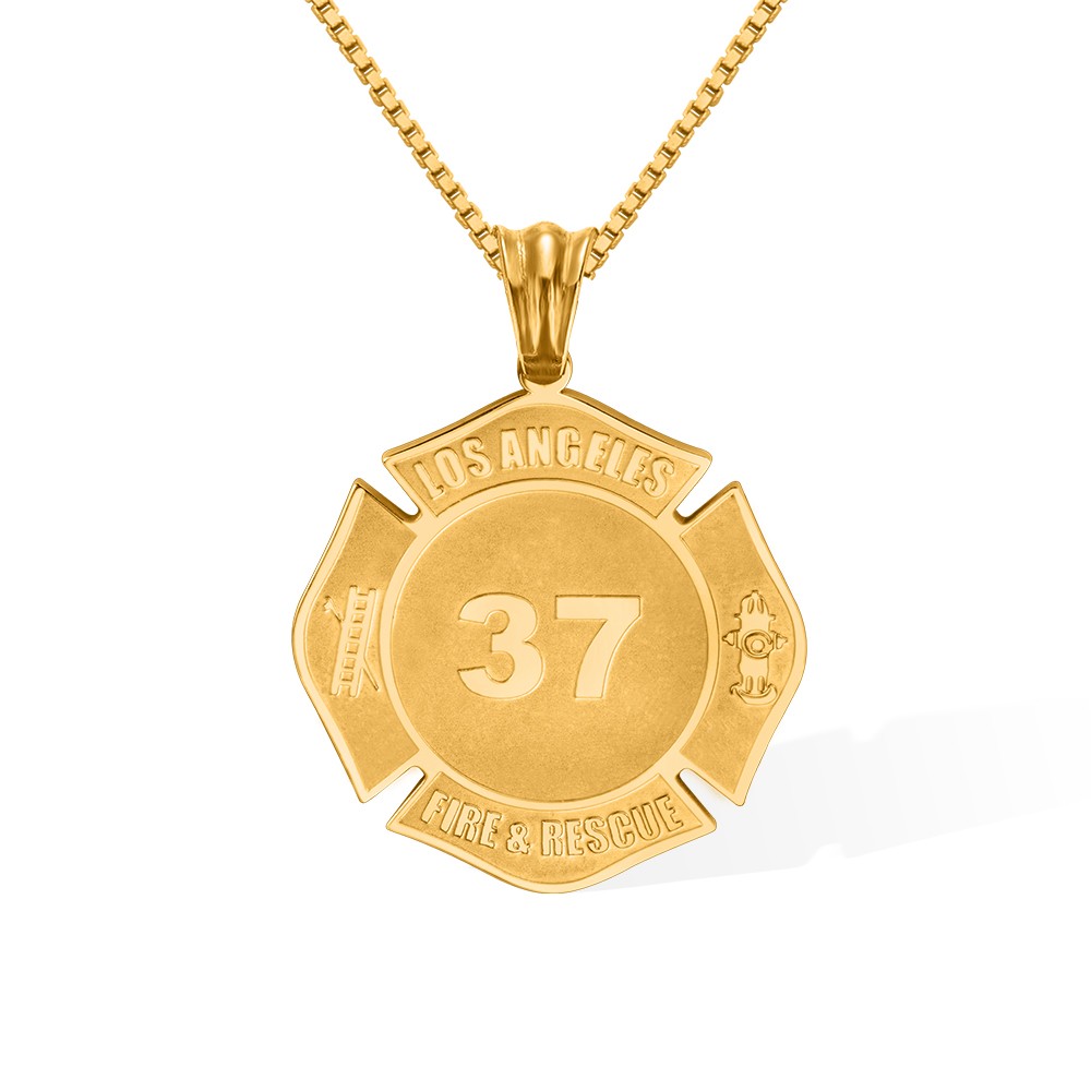 Firefighter Badge Necklace