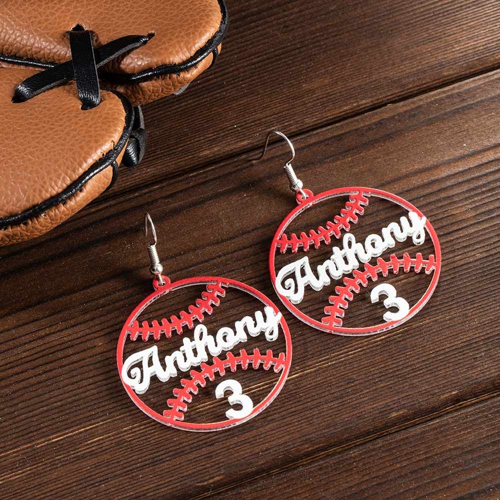 Custom Baseball Earrings