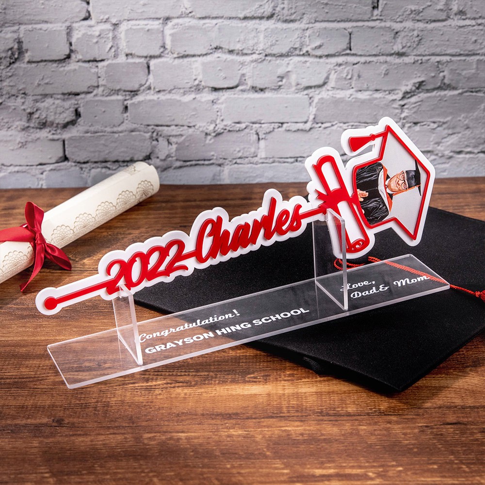 Cadeaux commémoratifs pour diplômés personnalisés Rose SVG File Glowforge File pour diplômés