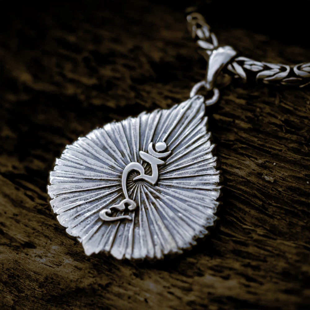 silver buddha necklace