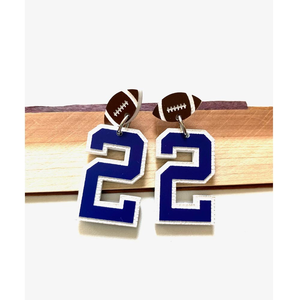 Custom Player Number Earrings, Baseball/Football/Soccer, Gift for Player/Fans/Baseball Moms
