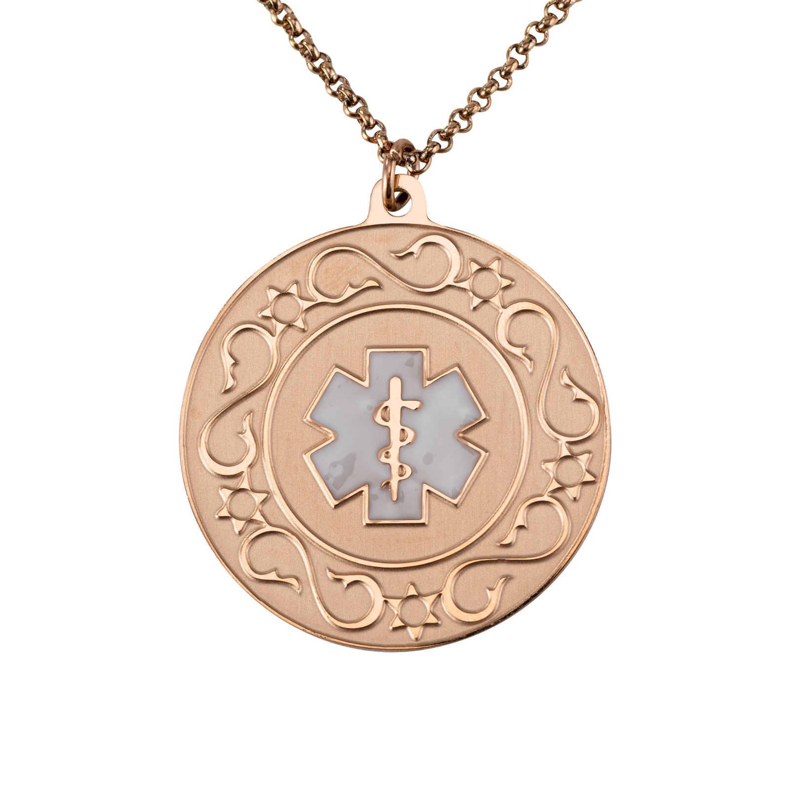 Custom Medical Alert Necklace Stainless Steel Engraved Medical Jewelry, ID Tag for Men/Women