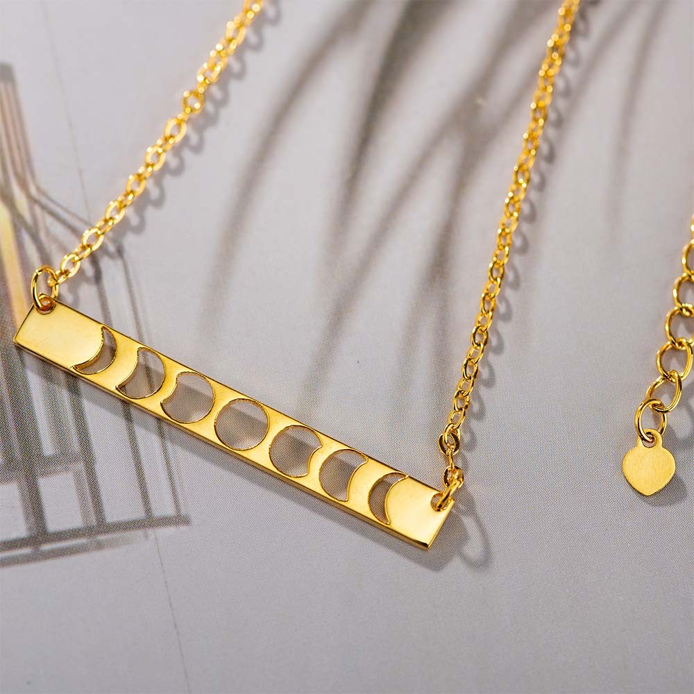 Moon Phase Necklace, Crescent Moon Necklace, Celestial Jewelry, Astrology Necklace, Birthday/Graduation/Christmas Gift for Mom/Wife/Sister/Girlfriend