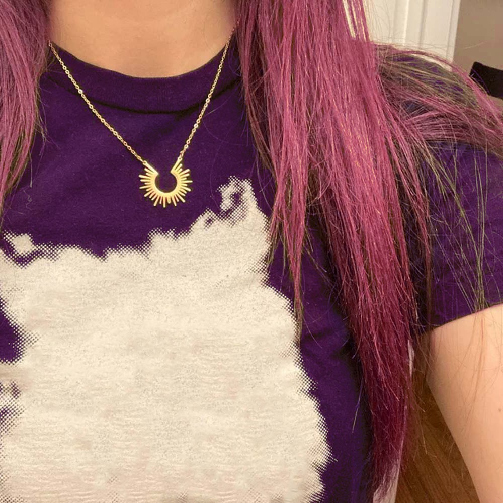 Sunshine Pendel Halsband med inspirerande budskap, du är mitt solsken, meningsfulla smycken med presentkort, motivationspresent till älskade/studenter
