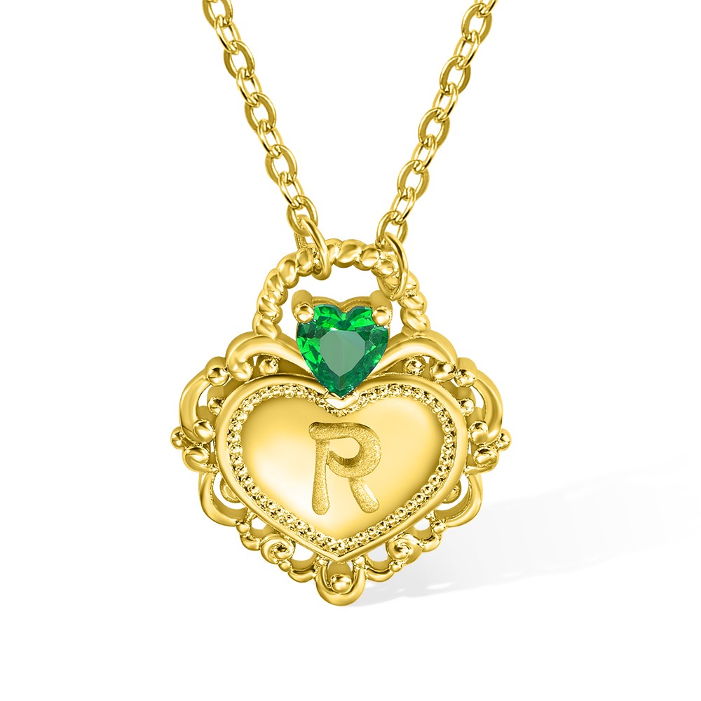 initial padlock necklace