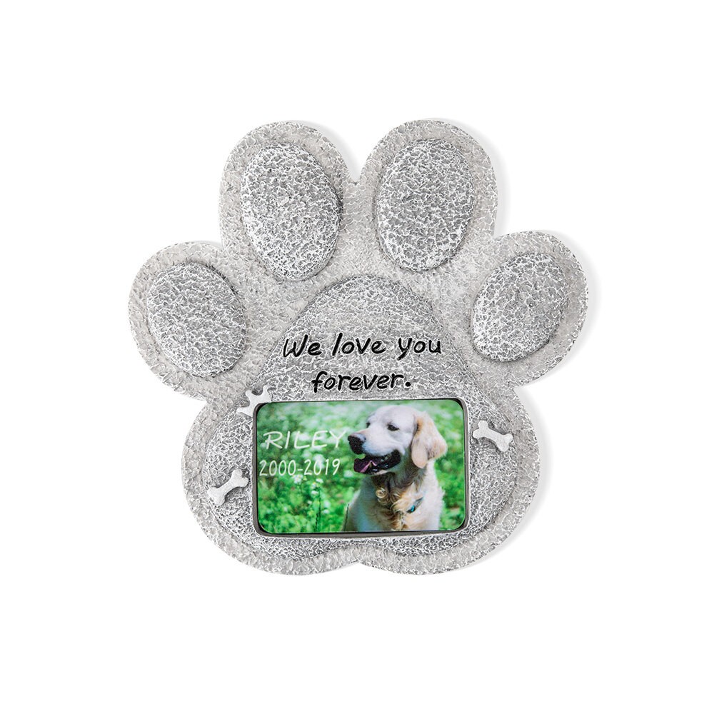 Custom Paw Print Pet Memorial Stone