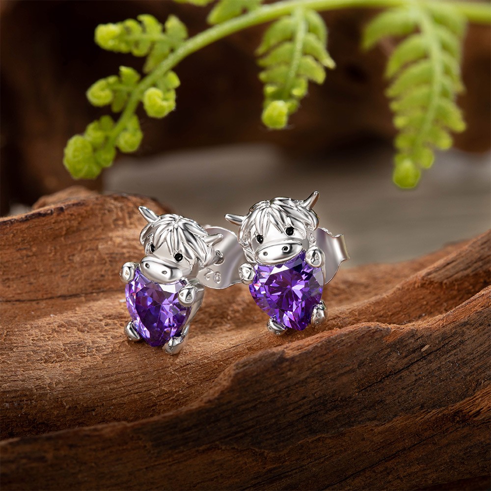 Highland Cow Stud Earrings