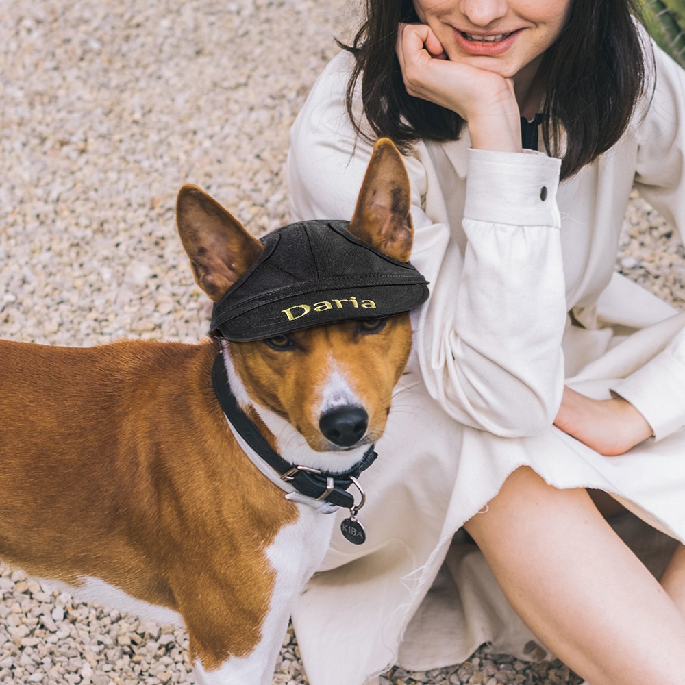 Embroidery Dog Sun Hat with Name