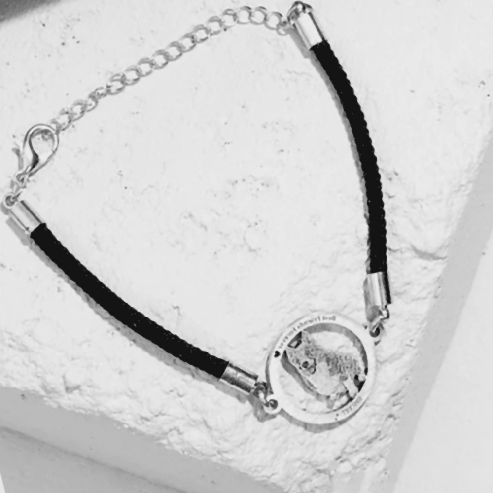 Custom Pet Photo Bracelet Unique Cute Dog Cat Animal Portrait Charm Bracelet with Engraved, Inspirational Memorial Jewelry