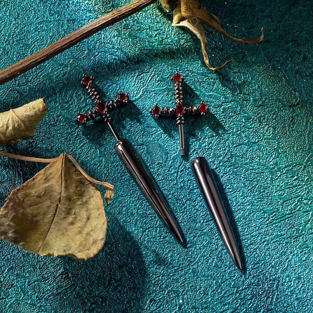 Sword earrings