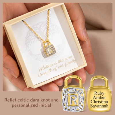 initial padlock necklaces
