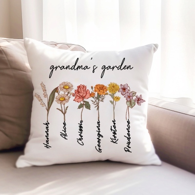 Birth Month Flowers Pillowcase