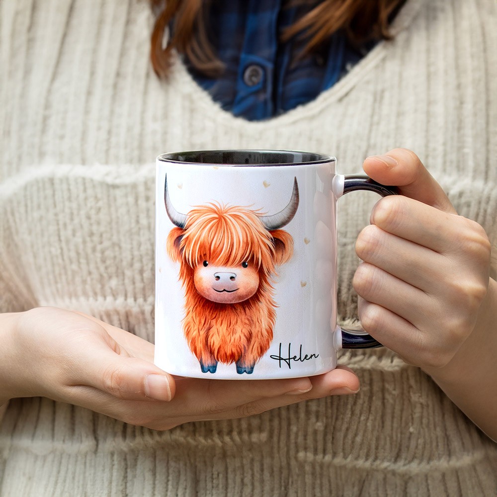 Personalized Highland Cow Mug