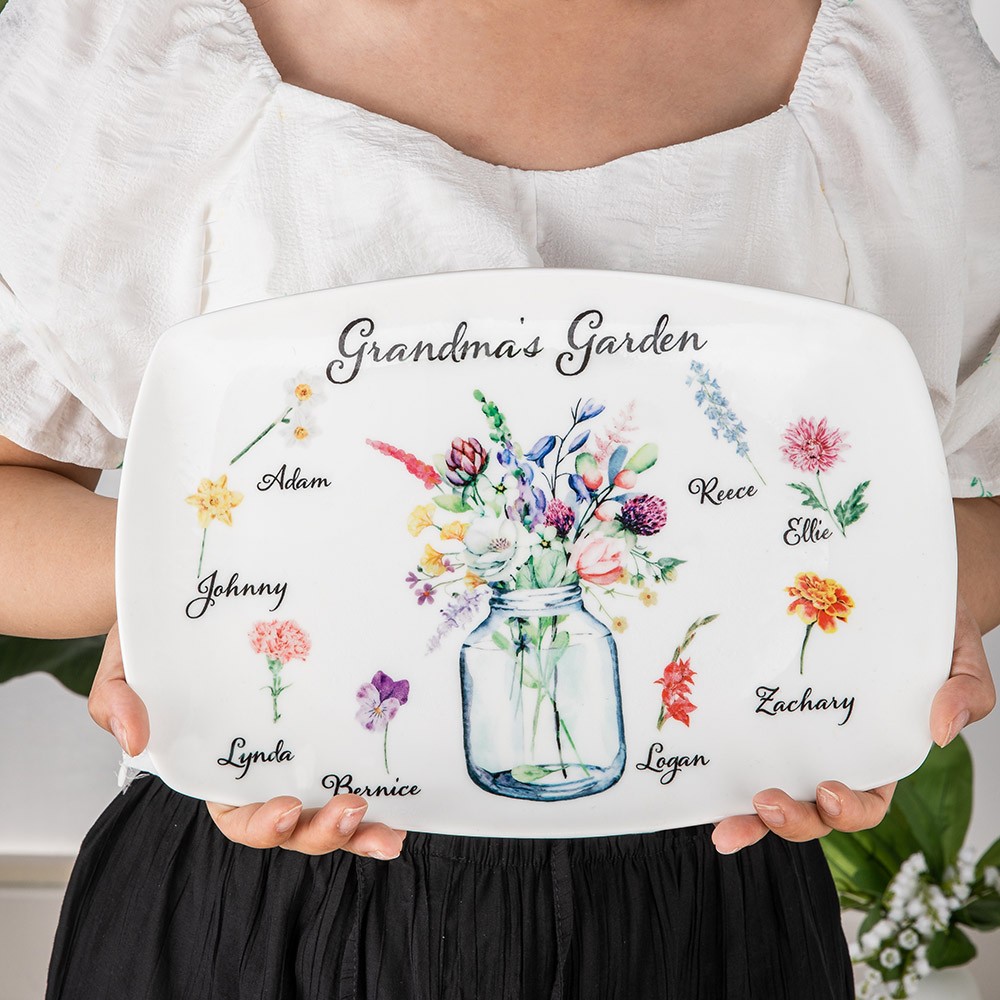 Assiette Fleur Mois de Naissance