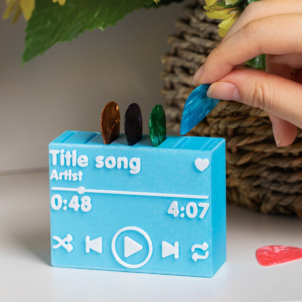 Personalized guitar pick holder