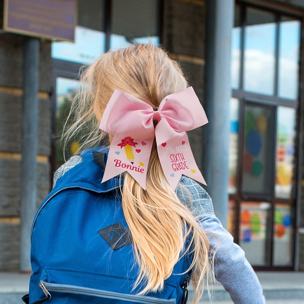 Personalized bow hair accessories