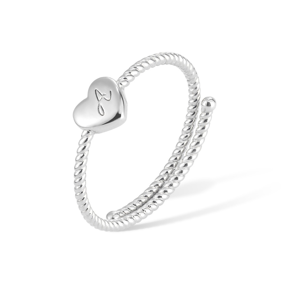 Heart Letter Ring