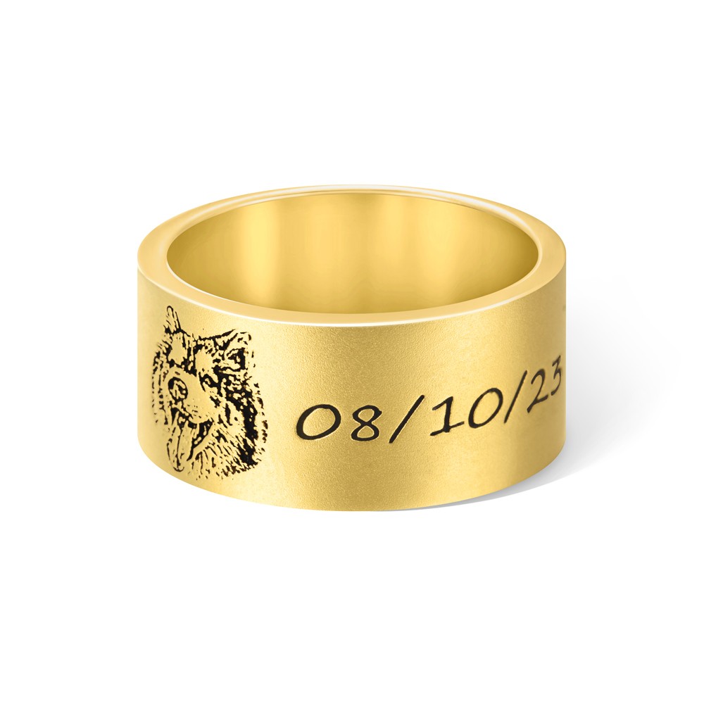 Name Engraved Sterling Silver Ring