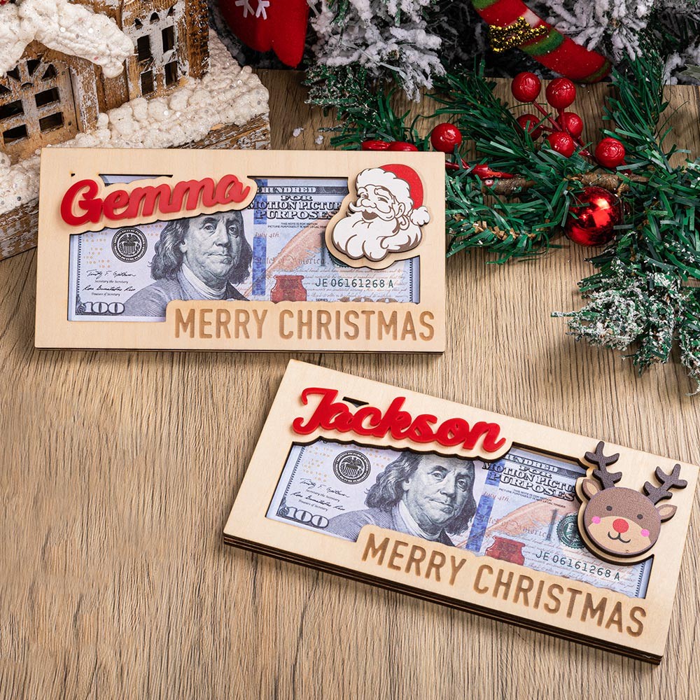 Personalized Christmas Money Holder