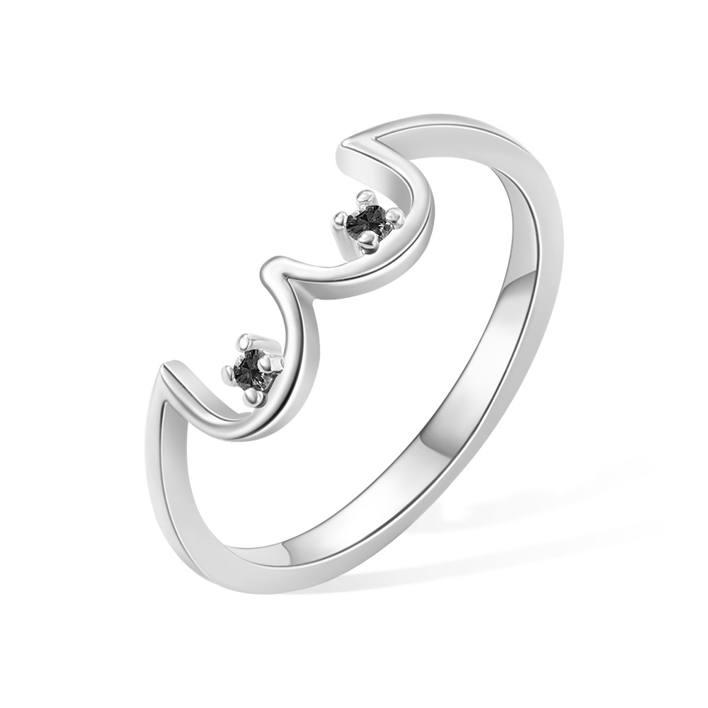 Custom Boob Ring with Birthstone Ring, Unique Silver Boob Body Jewelry, for Breast Cancer Awareness & Celebrating Breastfeeding, Mother's Day Christmas Day Gift