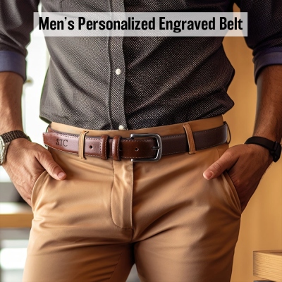 ceintures en cuir gravées sur mesure pour hommes