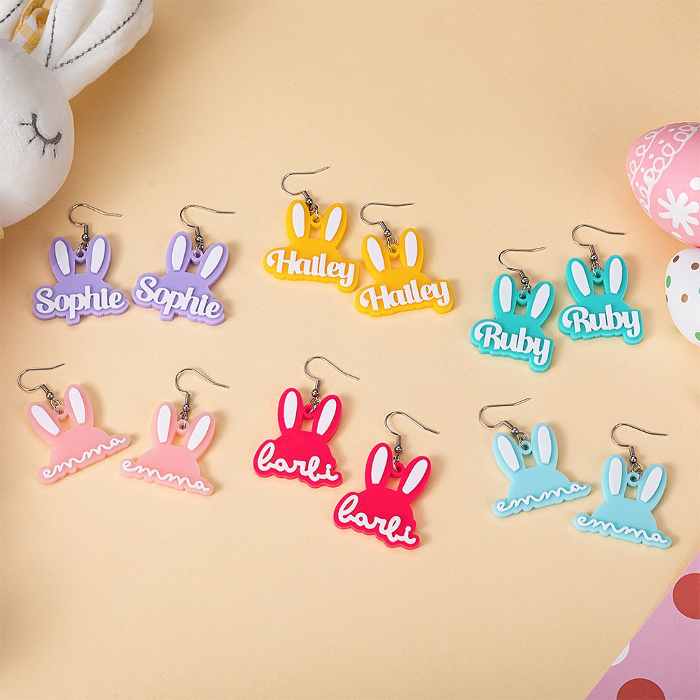 easter bunny earrings