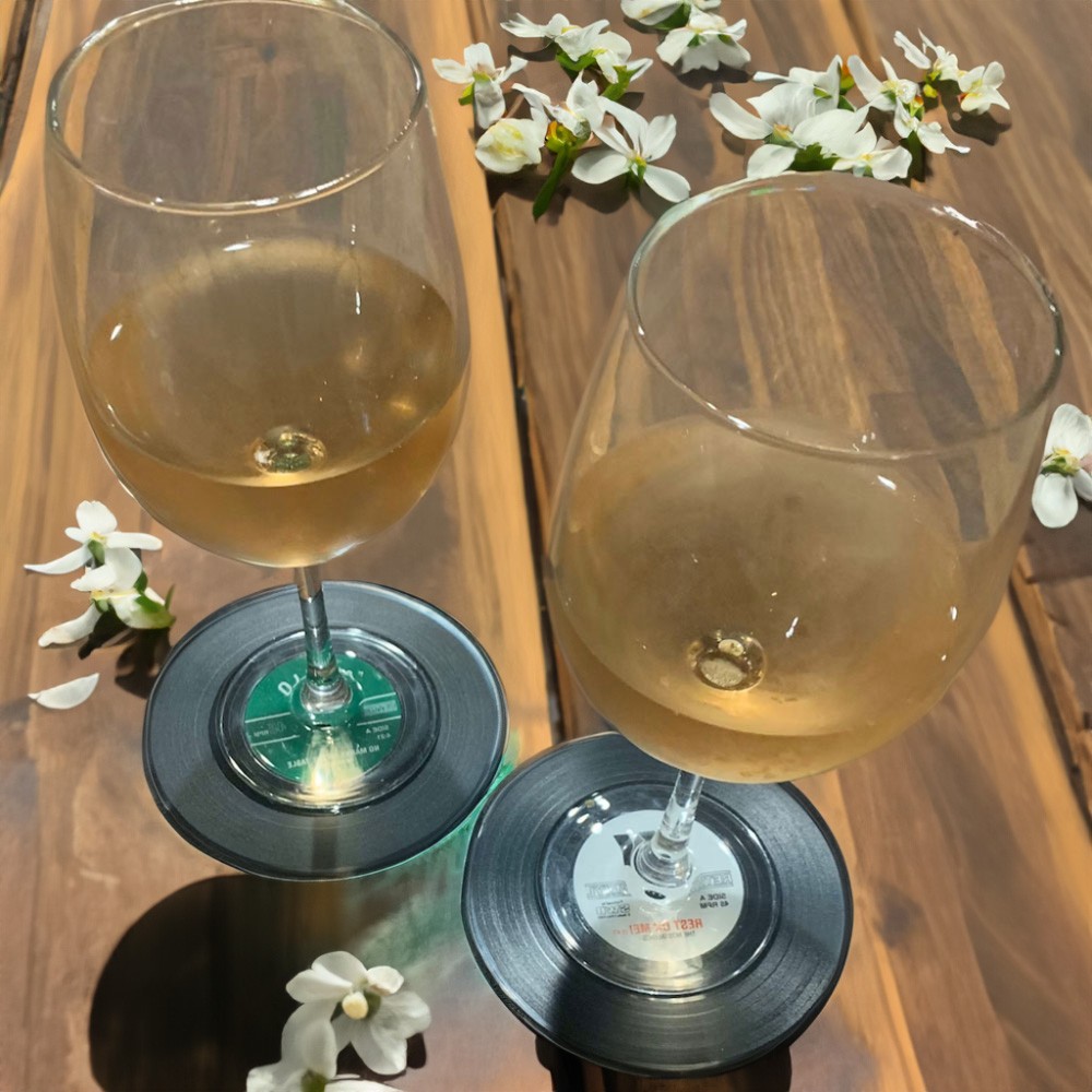 Dessous de verre personnalisé en disque vinyle