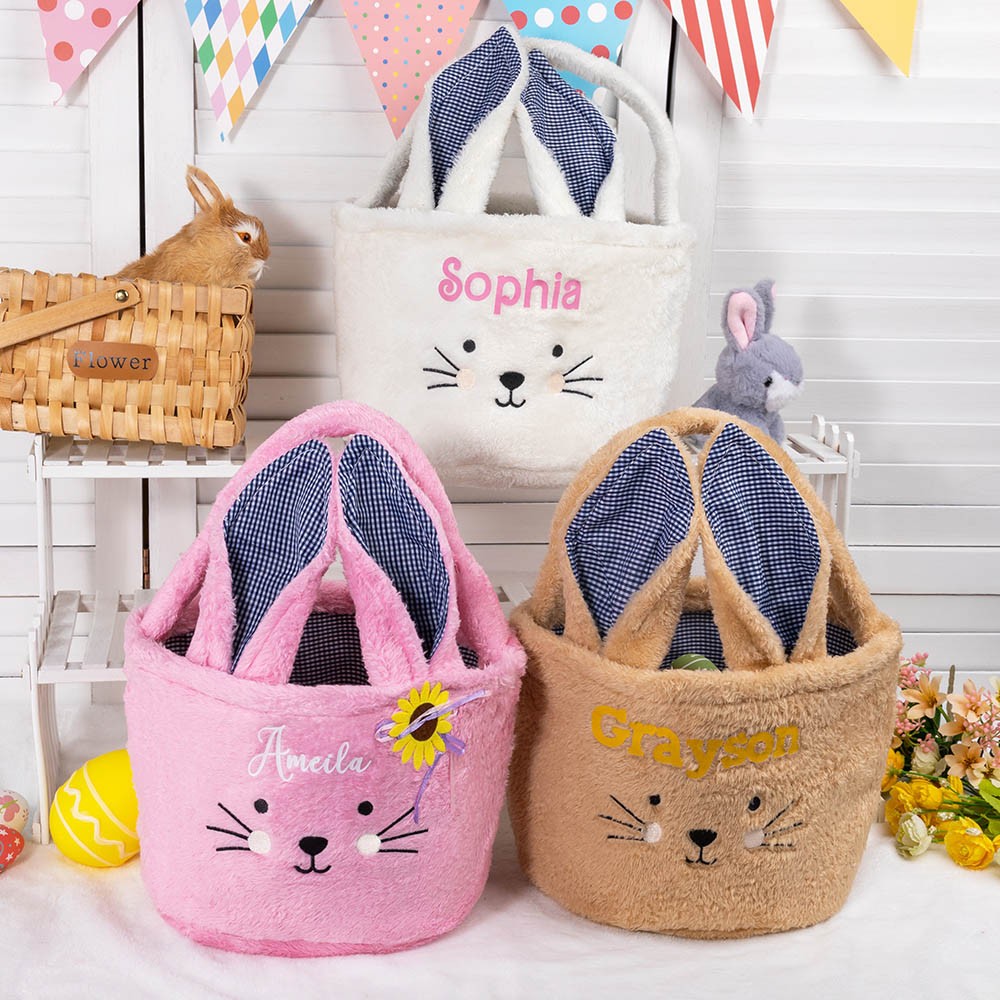 Panier de Pâques lapin personnalisé