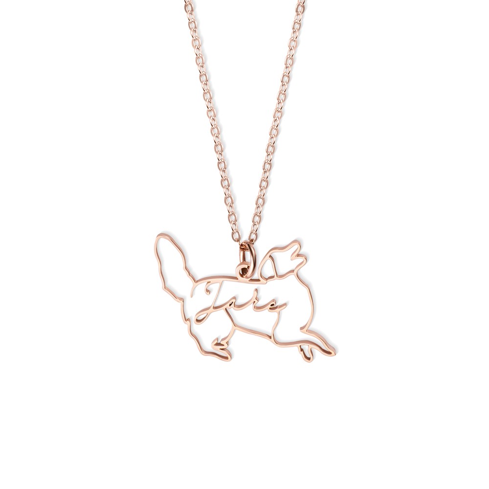 Aangepaste hondenras silhouet overzicht foto ketting met naam, hond huisdier foto ketting, huisdier Memorial sieraden, cadeau voor vrouwen/meisjes/familie/huisdierenliefhebber
