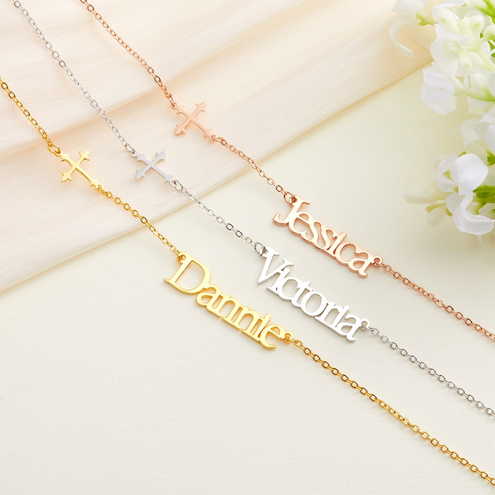sideways necklaces