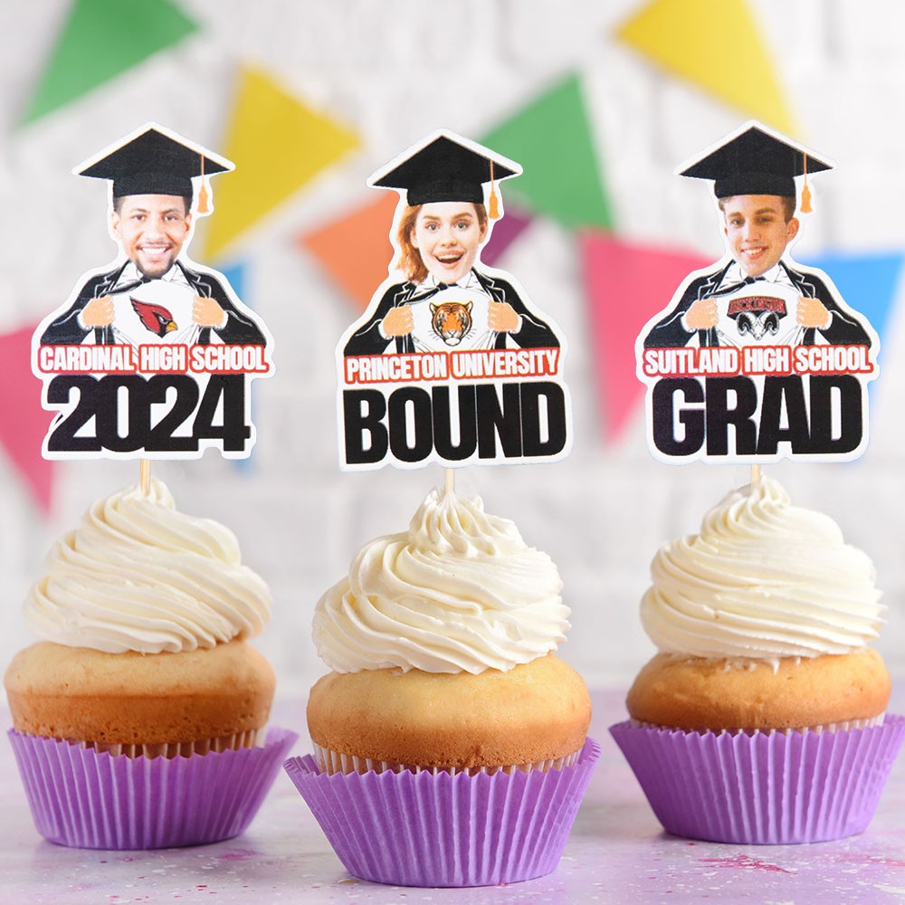 ansiktscupcake toppers