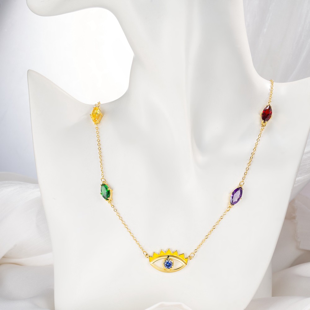 personalized evil eye necklace