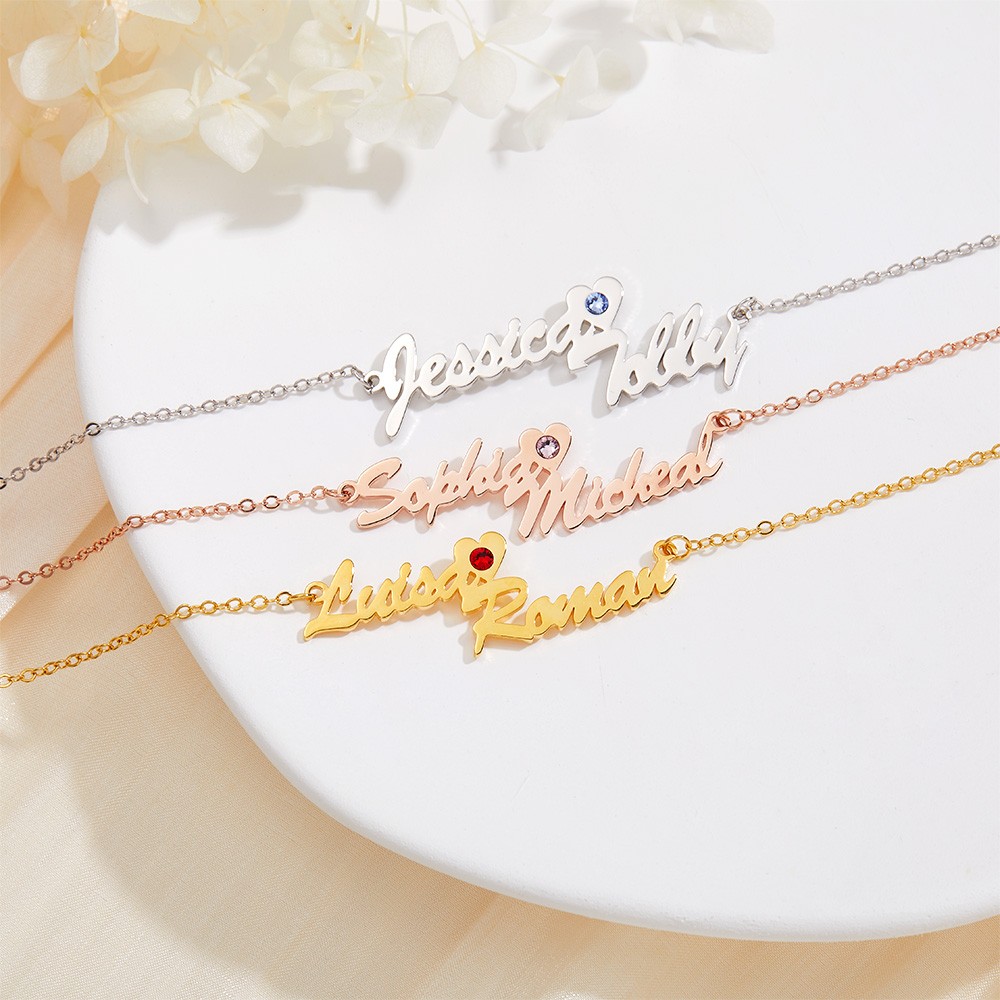 collier à deux prénoms