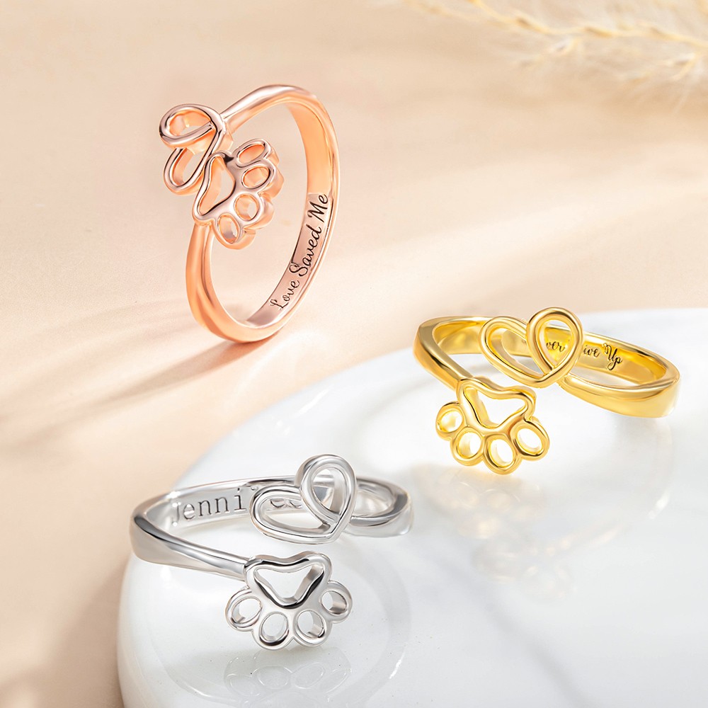 Custom Name Engraved Pet Ring