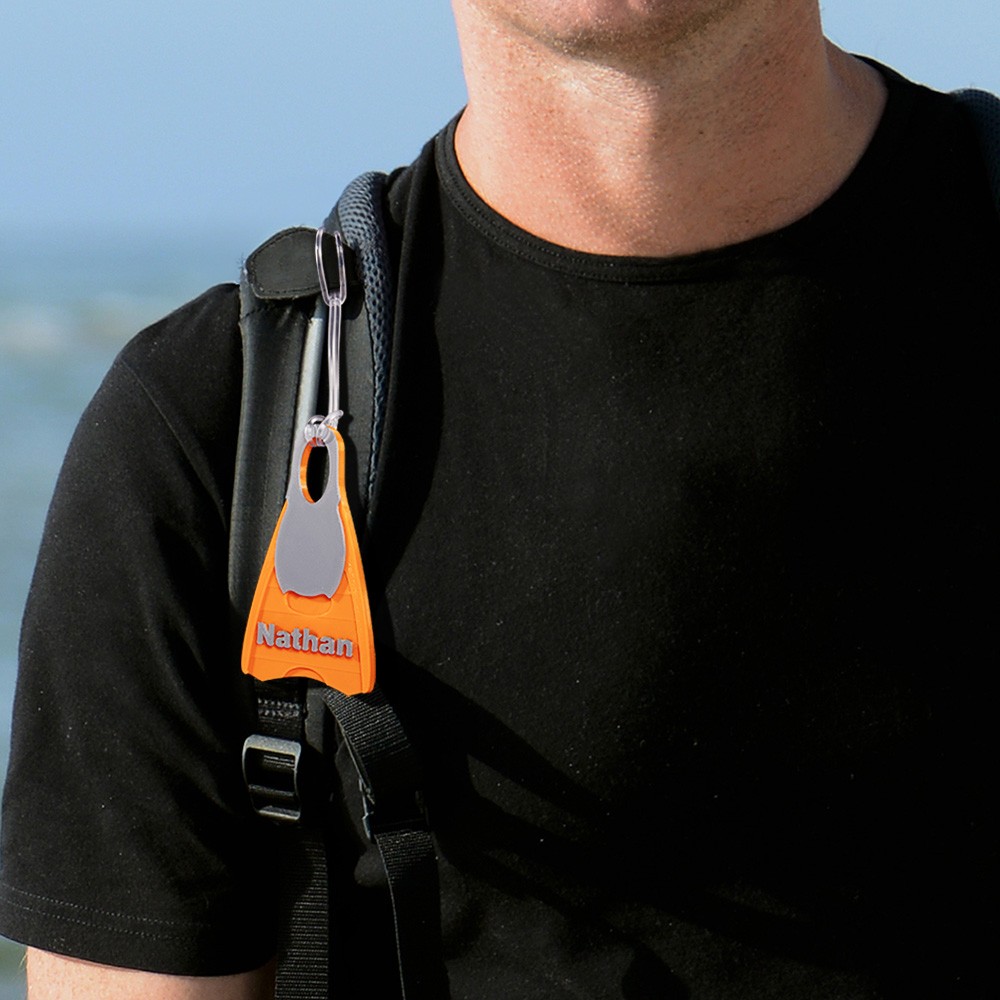 Personalized Swim Fins Bag Tag