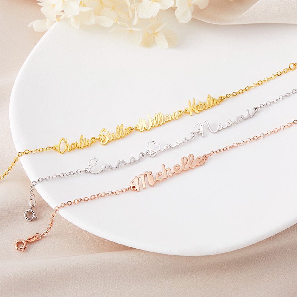 Personalized Dainty Multiple Names Family Bracelet, Mother's Day/Anniversary/Christmas Gift for Mother/Wife/Family