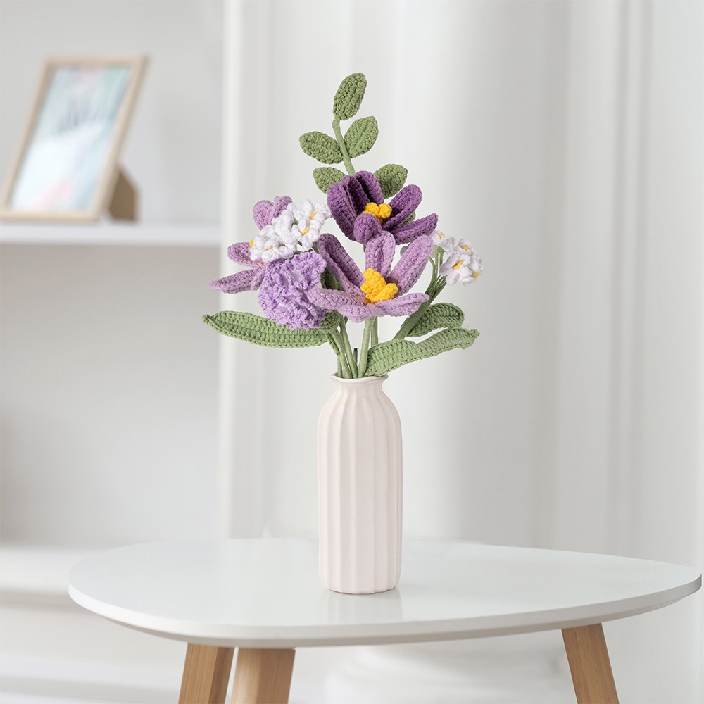 Virkad blombukett