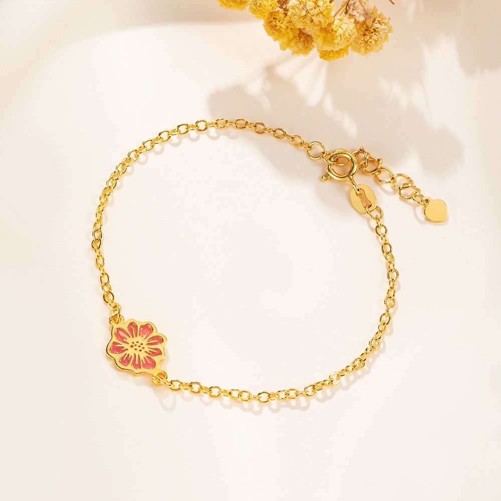birth flower bracelet