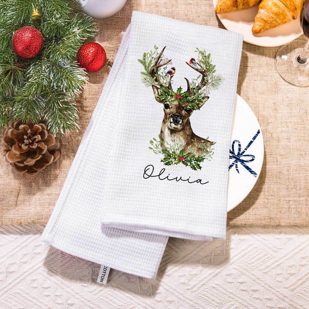 deer tea towel