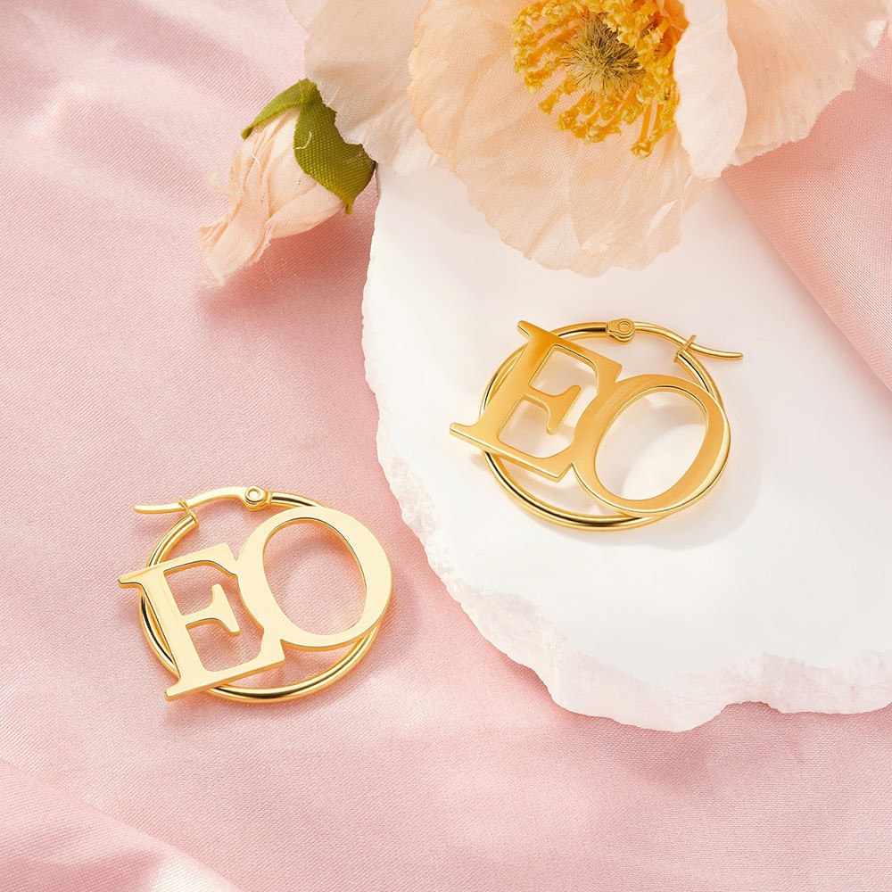Sorority hoop örhängen
