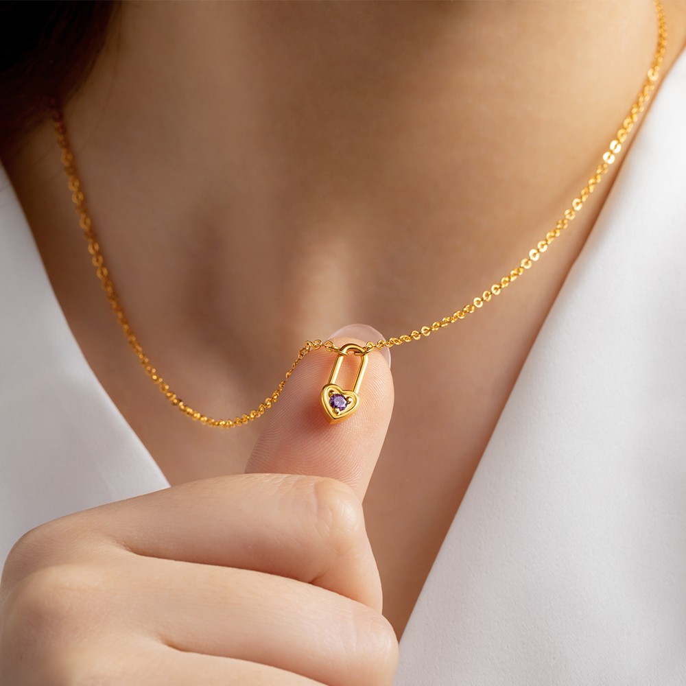 heart lock necklace