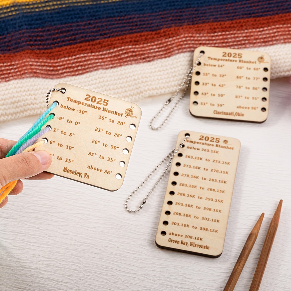 Temperature Blanket Color Chart with Location