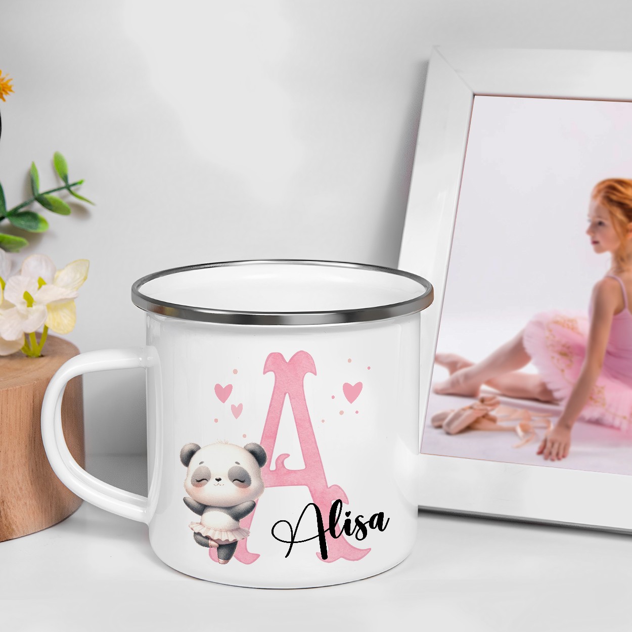 personalized enamel mug