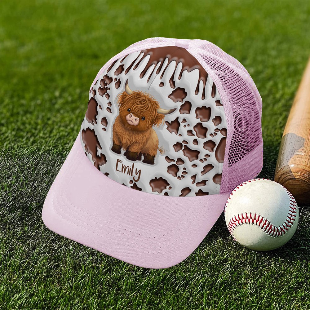 Personalised Highland Cow Baseball/Softball Cap